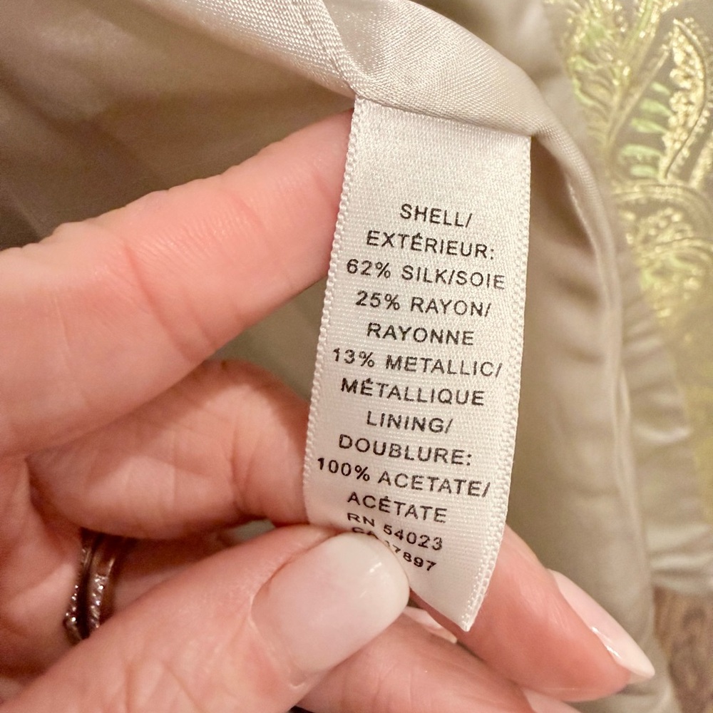 Banana Republic Vintage Ivory/Gold Topper Jacket Size XS - Picture 11 of 11